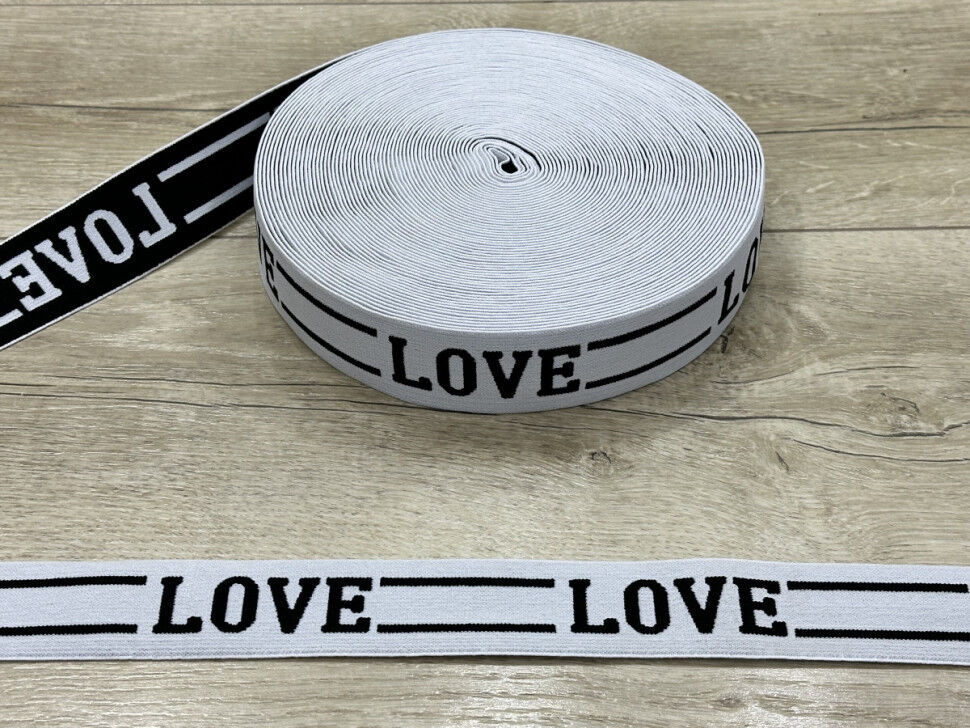 Резина поясная 4 см. № 01 Love