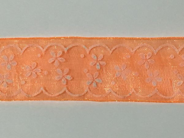 Лента органза с орнаментом 2,5 см. № 25