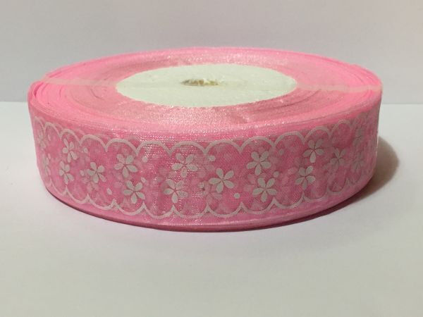 Лента органза с орнаментом 2,5 см. № 05