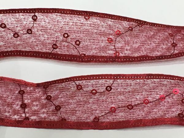 Лента органза с паеткой 2,5 см. № 37