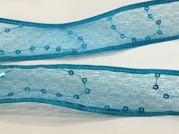 Лента органза с паеткой 2,5 см. № 47