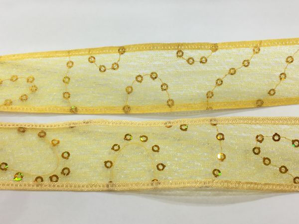 Лента органза с паеткой 2,5 см. № 132